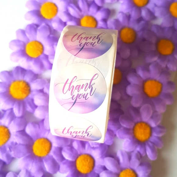 50 pcs Thank You Stickers 1" inch - Picture 3 of 8